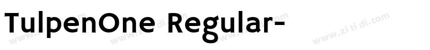 TulpenOne Regular字体转换